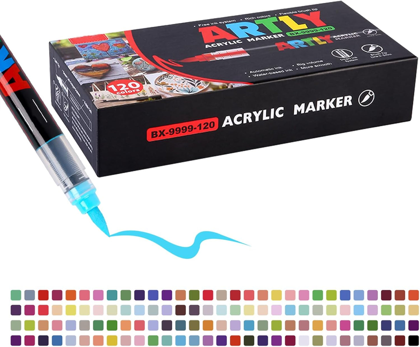 Acrylic Paint Markers, Acrylic Paint Pens, Fabric Markers for Textile, Rock, Glass, Wood, Paper, Ceramic, Canvas DIY Art Supplies Kit for Kids and Adults (120) - Crafty Corner