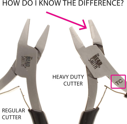 The Beadsmith Heavy Duty Side Cutter – Tungsten Carbide Blade – 4.5 inches (115mm) – Steel Head and Double-Leaf Spring – Designed to Cut Up to 16 Gauge Stainless Steel Wire –Tool for Jewelry Making - Crafty Corner