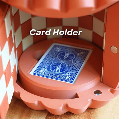 Pumpkin Game Set: Magnetic Chess Checkers, Dice Tower, Cribbage, Card Holder, Forgecore Gourd Games, Gourd Gambit Pumpkin Chess Expansion Pack, 3D Printing Portable Adult Pumpkins Board Game Set(2#1)