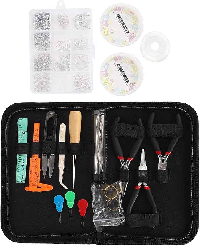 YedaHcy Jewelry Making Supplies Kits, DIY Accessory Set with Tools, Beads, Wires for Craft Lovers, Complete Starter Kit with Storage Box and Bag