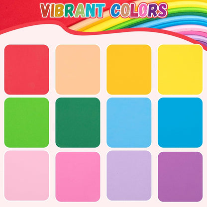 12 Pack Foam Sheets Craft 8 x 12 inch, 12 Colors Eva Foam Paper for Art Crafts Projects, Classrooms Scrapbook DIY Projects, Back to School Supplies (EVA 01) - Crafty Corner