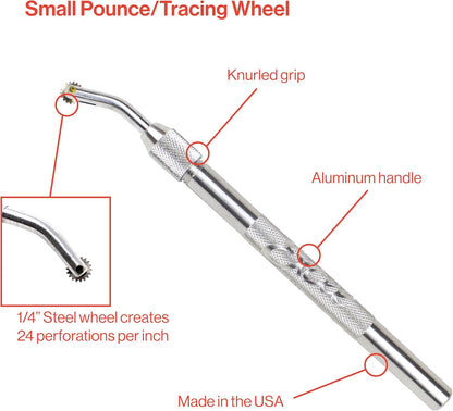 Excel Blades Pounce Wheel - 1/4-Inch Stainless Steel Tracing, Perforating, Cutting, Sewing, Quilting & Embossing Tool
