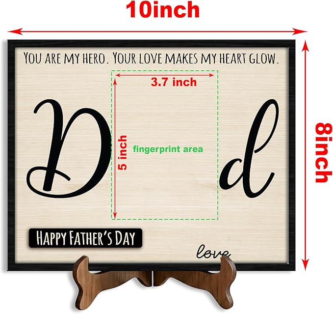 DIY Handprint Sign Toddler Crafts for Father’s Day, Gifts for Dad from Kids, Handprint Art Plaque, Fathers Day Gift from Daughter Son, First Fathers Day Gift Keepsake, To My Dad Keychain Message