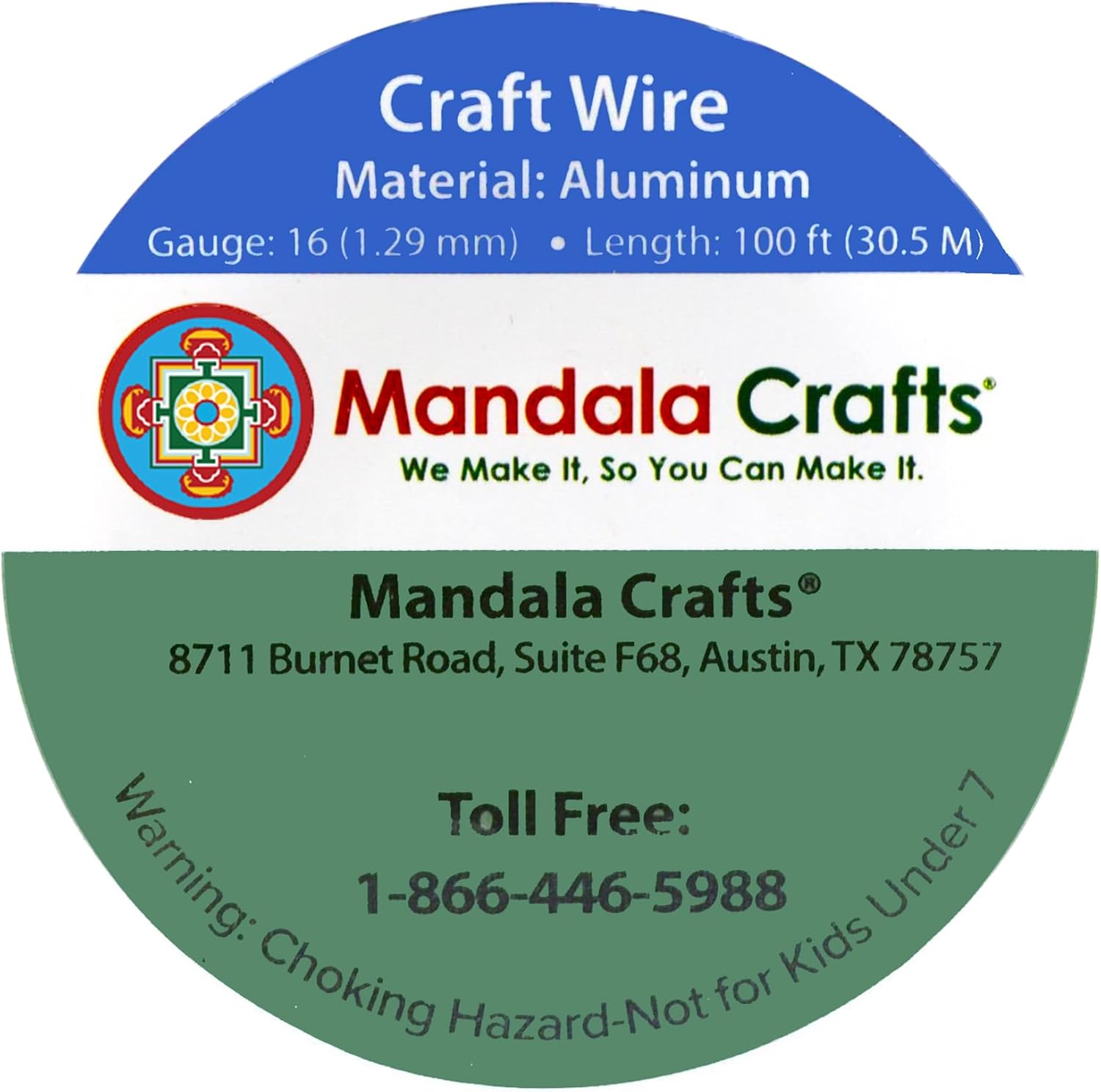 Mandala Crafts 16 Gauge Anodized Aluminum Craft Wire for Jewelry Making - 100 FT Colored Flexible Violet Wire - Bendable for Bonsai Armature Crafting Sculpting - Crafty Corner