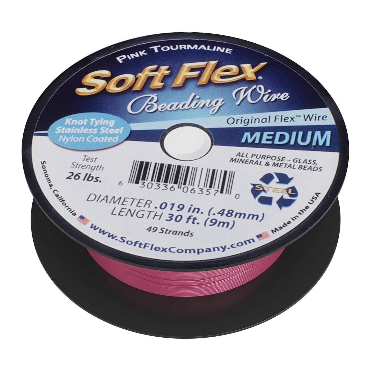 Soft Flex 49 Strand Beading Wire - Medium 0.19 Diameter - 30 Feet Nylon Design Wire - Crafty Corner