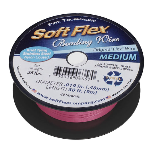 Soft Flex 49 Strand Beading Wire - Medium 0.19 Diameter - 30 Feet Nylon Design Wire - Crafty Corner