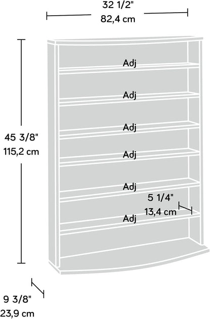 Sauder Multimedia 7 tier Storage Tower, Cinnamon Cherry finish