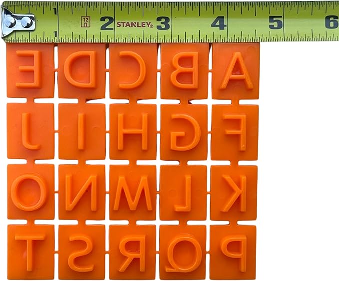 Double-Sided Letter & Number Stone Stamps for Concrete – 40-Piece Alphabet & Number Stamp Set for DIY Stepping Stones, Cement Crafts, Mosaics & Clay