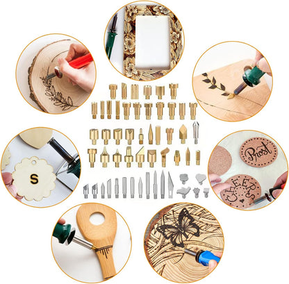 BEZALEL 112Pcs Wood Burning Tips - Pyrography Wood Burning Kit Includes Wood Burning Tips Only Wood Burning Letters Wood Burning Stencils and Patterns for Embossing Carving DIY Adults Crafts Beginners - Crafty Corner