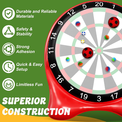 Inflatable Soccer Dart Board, Giant Kick Darts, Indoor Outdoor Lawn Yard Games for Kids Adults Family, Big Jumbo Carnival Games for Party | 6ft Golf Game Dart Boards with Pump Accessories
