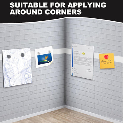 Thaibear Self Adhesive Metal Tape for Magnets (1.4'' Wide x 30 ft Long) Flexible Metal Strips for Magnets, Ferrous Tape for Magnets, Stick Metal Magnetic Tape Strips Roll with Adhesive Backing