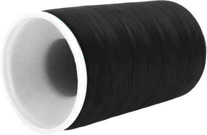 Mandala Crafts Bonded Nylon Thread Black Heavy Duty Sewing Threads - 415 YDs Size 346 210D T350 Tex 350 Thread for Leather Jeans Weaving Outdoor Marine Upholstery Threads