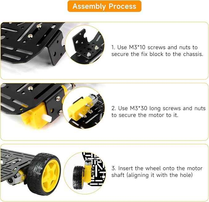 4WD Robot Car Chassis Kit for Arduino Raspberry Pi with Aluminum Alloy Chassis, TT Motor, 4 Wheels, Robot Car Platform for Robotics Projects, DIY Robot Chassis