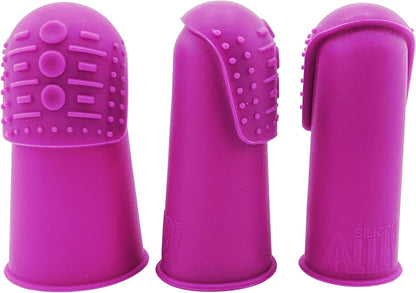 Modern Thimbles | THIK-Grip Series | Small (1) - Medium (1) - Large (1) | Including Flat Head Non-Melting Iron-Over Sewing Pins - 100 Pack - 1.5" Length