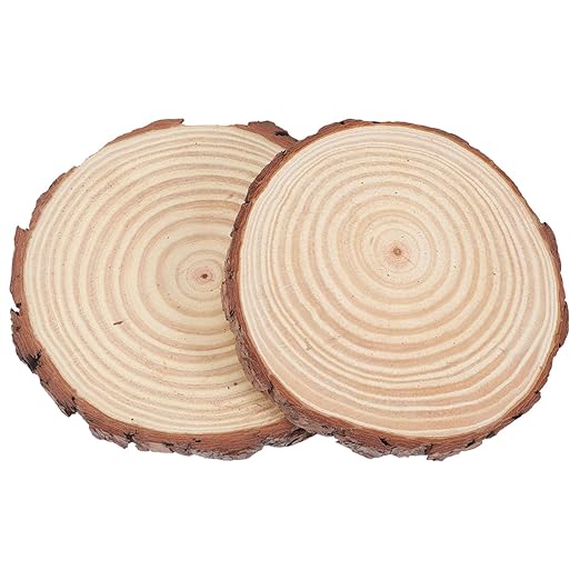 2pcs Outdoor Garden Stepping Stones Wood for Decorative Walkway Edging DIY Stepping Stone Kit