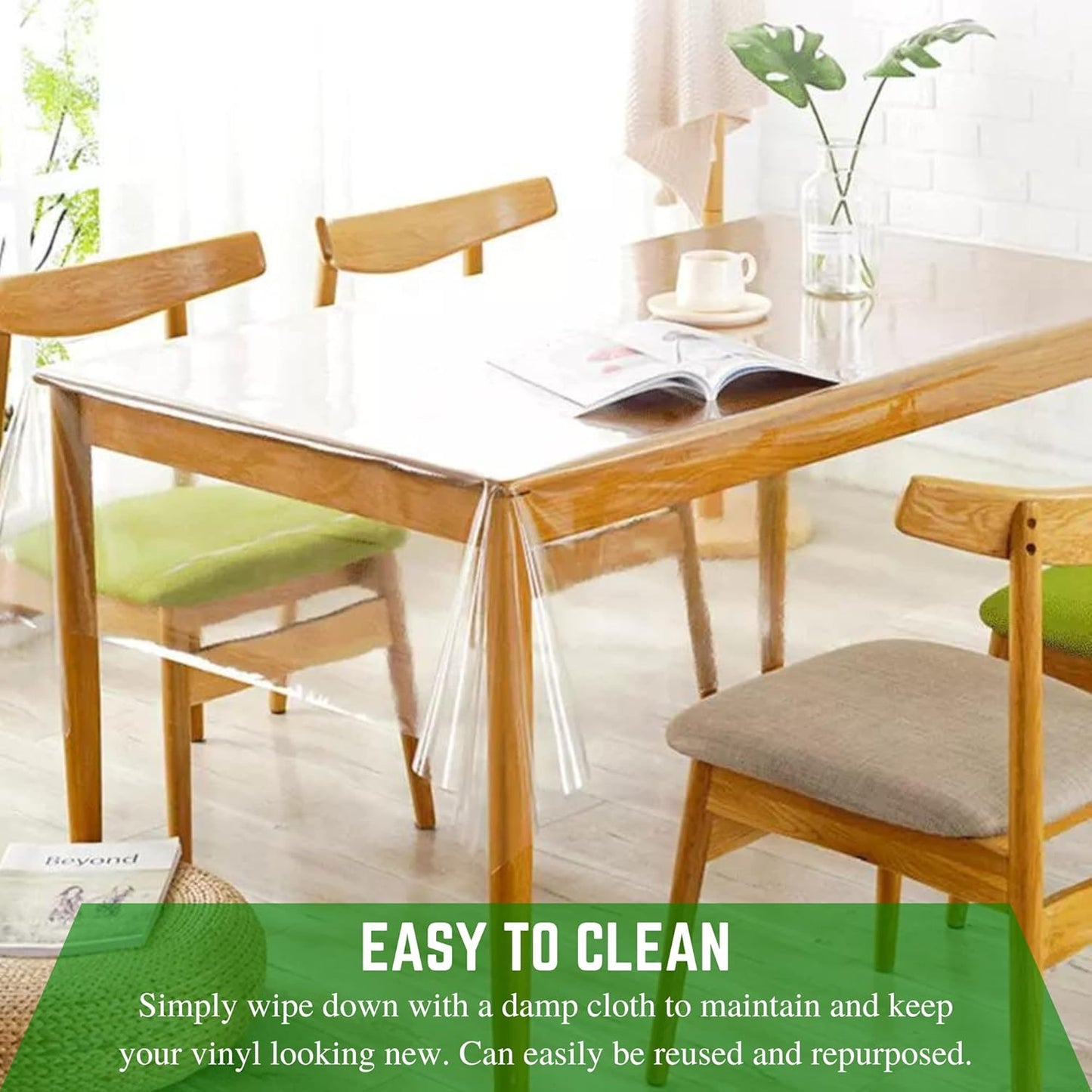 Farm Plastic Supply - Clear Vinyl Sheeting - 15 Mil - (4'6" x 15') - Vinyl Plastic Sheeting, Clear Vinyl Sheet for Storm Windows, Covering, Protection, Tablecloth Protector