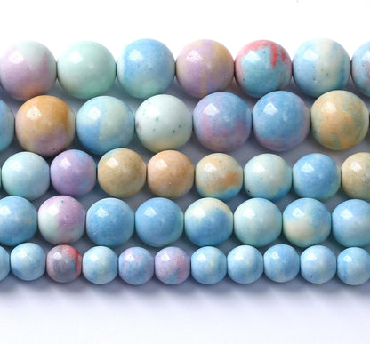 6mm 60pcs Natural Alxa Rainbow Stone Beads for Jewelry Making Energy Healing Power Stone Beads DIY Bracelet Necklace Accessories 15"