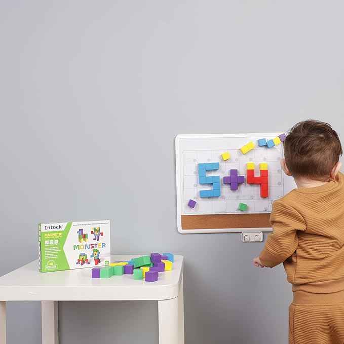 Magnetic Blocks, Magnetic Cubes Educational Toys, Original Award Winning Magnetic Building Blocks for Kids, 100 Pieces Rainbow Color Autism Toys Magic Cube Sensory Toys for Kids