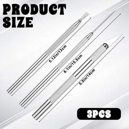 3 in 1 Clay Needle Tools Sculpting Ceramics, Wire Texture Pottery Clay Tool Kit Brush Tools Pottery Craft Tool Carving Knife and Needle, Ceramic & Pottery-Tool Includes Sculpture Feather Pin