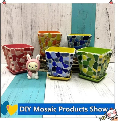 Mosaic Tiles 200g/7.05oz(Approx. 155-170pcs) Porcelain Mosaic Tiles 1-2.5cm 0.4mm Thickness Ceramic Mosaic Stones DIY Mosaic Craft Material(Deep Grey)
