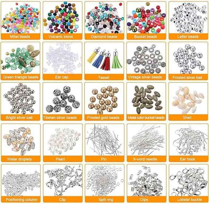 2015pcs Jewelry Findings Making Starter Supplies Kit Repair Tool Set for Bracelet Necklace Rings DIY Decor Tool
