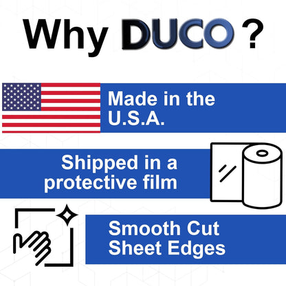 Duco USA-Made Clear Cast Acrylic Sheet 1/8 Inch Thick 8" x 12" - 2 Pack of Transparent Plexiglass Sheet - Lightweight Acrylic Board for Window Replacements, Displays, Signs, and More