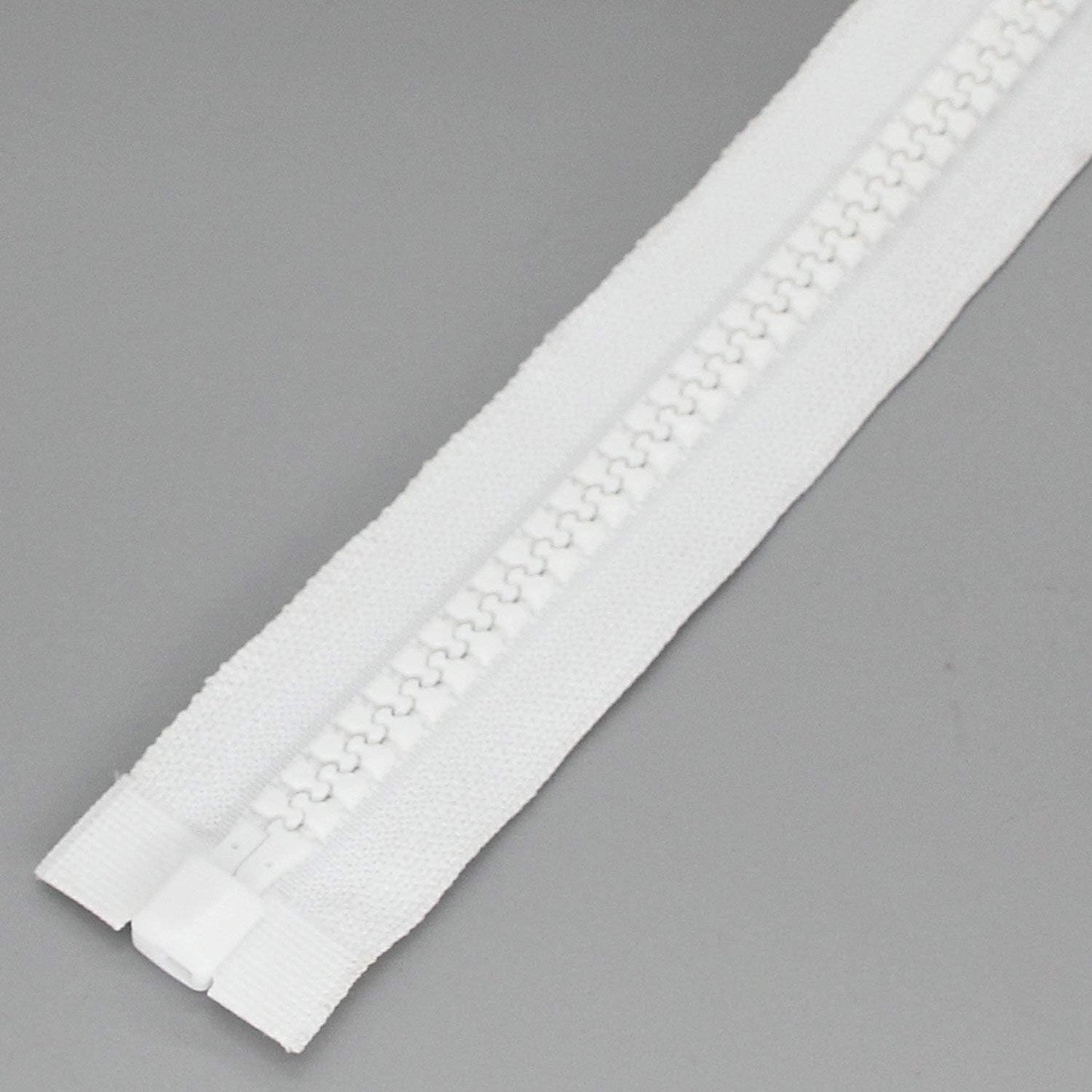 Leekayer 2PCS #10 30 Inch Heavy Duty Zippers for Sewing Separating Large Plastic Zippers White Tape with Double Pull Tab Slider, Sleeping Bag, Boat, Canvas, Cover, Trampoline, Dog Bed,Tent (30" 2pcs)