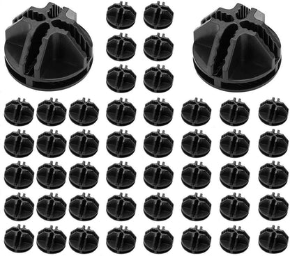 Wire Cube Plastic Connector 50Pcs Wire Grid Cube Organizer Connector for Modular Closet Storage Organizer and Wire Shelving (Black)