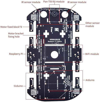 Robot Chassis 4WD Robot Car Smart Chassis Kit with 4 TT Motor for Arduino/Raspberry Pi/Jetson Nano, Smart Robotic Car Chassis DIY Learning Kit