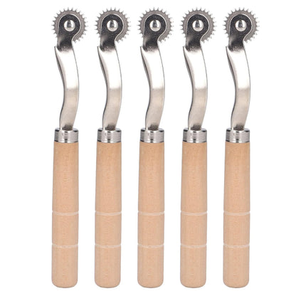 Oumefar 5Pcs Tracing Wheel Paper Perforator Tracing Wheel Serrated Tracing Wheel Serrated Tracing Wheel for Punching Marking, Sewing Tracing Wheel for Sewing Patterns
