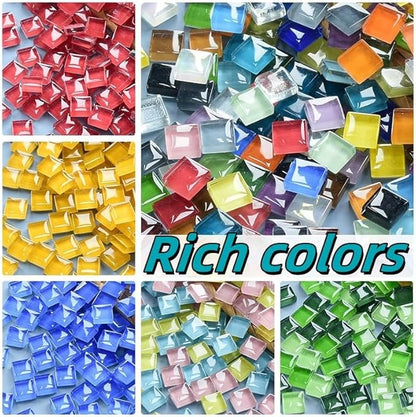 SUNGDOGIN DIY Handmade Decoration Materials Stepping Stone kit, Mosaic Loose Particles Suitable for Coasters, vase Decoration, Family Interactive Party (type2)