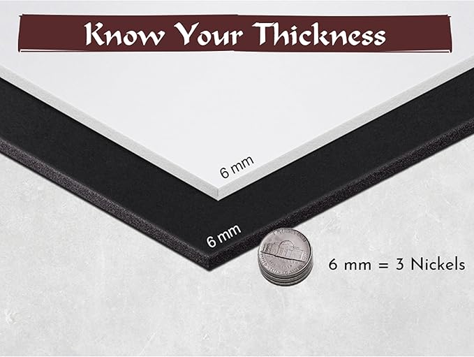 2-Pack Shape Retention EVA Cosplay Foam - 6mm Thick (Black) X-Large 35”x59” High Density EVA Craft Foam Sheets - Premium 85 kg/m3 Heat Shape Material for DIY, Con or Halloween Costumes - The Foamory