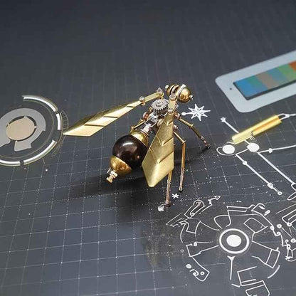 3D Metal Insect Hornet Model Kit, Steampunk Bug Mechanical 3D Puzzle Assembly,DIY Pprojects Metal Building Hobby Kits,Making Kit Arts and Crafts Cool for Birthday(Hornet)