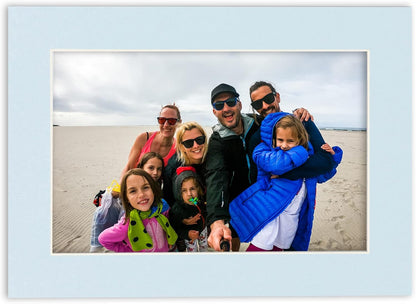 5x7 Mat for 8.5x11 Frame - Precut Mat Board Acid-Free Show Kit with Backing Board, and Clear Bags Baby Blue 5x7 Photo Matte Made to Fit a 8.5x11 Picture Frame Matboard for Framing, Pack of 1 Mat