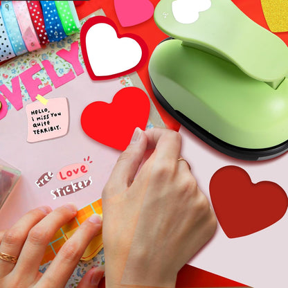 Heart Hole Punch, 3 inch Heart Punch, Hearts Punches for Paper Crafts, Hearts Paper Punch, Heart Shaped Hole Punch, HeartCraft Punches, Large Shape HeartPunch for Cardstock, Scrapbooking - Crafty Corner