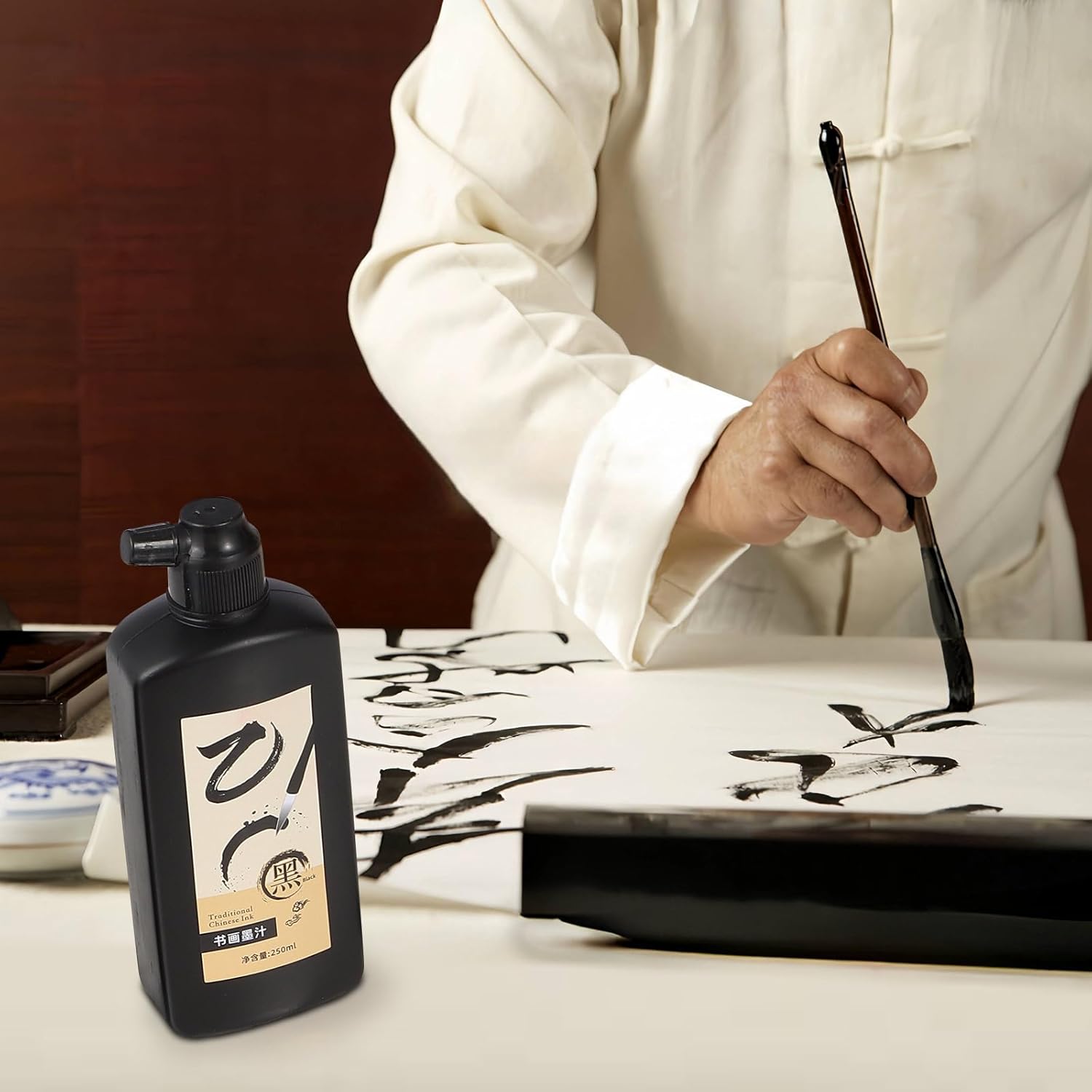 120 ML/4 OZ Calligraphy Ink - Versatile Elegance Chinese Brush Ink for Beginner Practice Traditional Art Works and Japanese Brush Black Ink - Crafty Corner