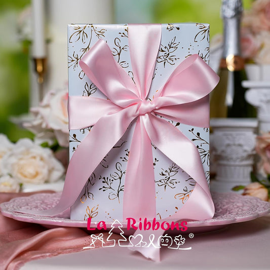 LaRibbons 1 Inch 50 Yard Double Faced Satin Ribbon,Rose Pink Satin Craft Fabric Ribbon for Gift Wrapping Floral Bouquets Wedding Party Decoration - Crafty Corner