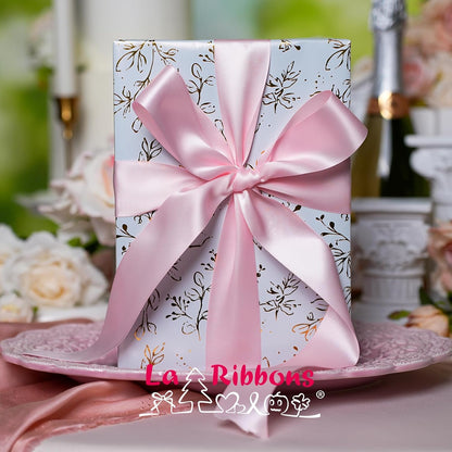 LaRibbons 1 Inch 50 Yard Double Faced Satin Ribbon,Rose Pink Satin Craft Fabric Ribbon for Gift Wrapping Floral Bouquets Wedding Party Decoration - Crafty Corner