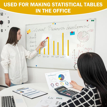 Magnetic Tape Roll Thin Strips, 0.39 Inch x 66 Feet Magnetic Board Dividers Whiteboard Graphic Decorative Tape Marking Line for Classroom Office Art Accessories(Yellow)