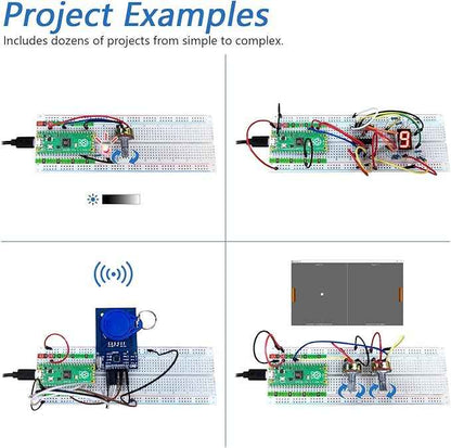 Freenove Ultimate Starter Kit for Raspberry Pi Pico 1 2 W (Not Included), 767-Page Detailed Tutorial, 220 Items, 119 Projects, Python C Java Code