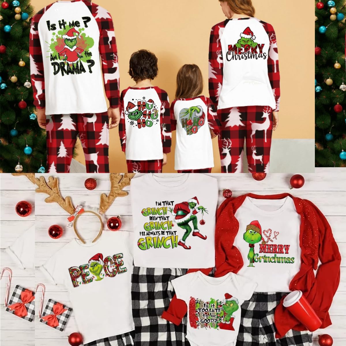 Christmas Iron on Decals Transfer, Funny Christmas Heat Transfer Stickers Iron on Patches for Clothes T-Shirts Pillow Cover Hoody Bag Xmas DIY Craft Supplies Vinyl Stickers (12PC-A)