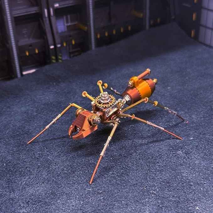 3D DIY Ironjaw Ant B Metal Puzzle Kits, 88PCS Mechanical Snail Metal Steampunk Insect Model Kit, Creative Collectible Display Piece for Adults