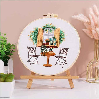 BlingBling5 Embroidery Kits for Adults Leisure Life Series Starter for Adult Stamped Pattern with Instructions Punch Needle Kit(C11)