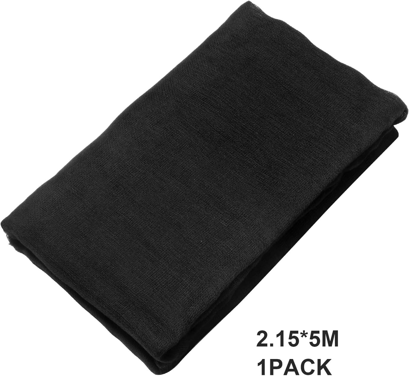 Boao Halloween Cheese Cloth 85 x 197 Inch Black Cheesecloth Roll for Crafts Large Cotton Muslin Gauze Fabric for Halloween Outdoor & Indoor Spooky Decoration