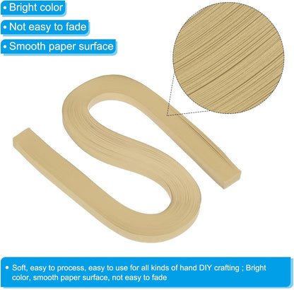 PATIKIL 120pcs Quilling Paper Strips Paper Flowers Quilling Kits 3/8"(10mm) Origami Paper for Adults Beginner Art Craft, 21"(54cm) Light Brown