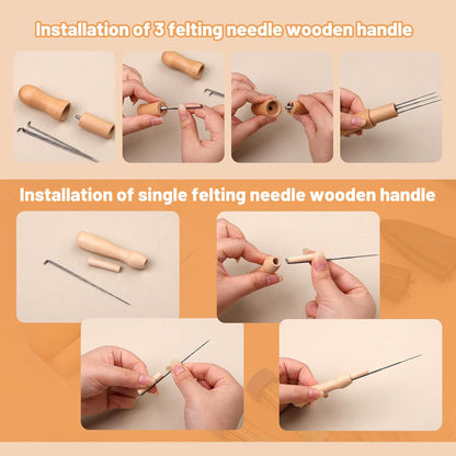 82PCS Needle Felting Tools, Needle Felting Needles, 4 Sizes Felting Needles with Needle Bottle Felting Tool Holders, Complete Needle Felting Supplies for Beginner Professional