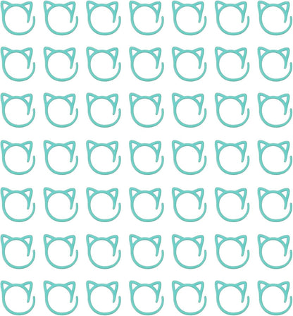uxcell 50pcs Stitch Markers, Spiral Stitch Markers Crochet Needle Clip Counter Knit Ring Crochet Locking Sewing Accessories for DIY Handcraft Knitting and Crocheting, Lake Blue