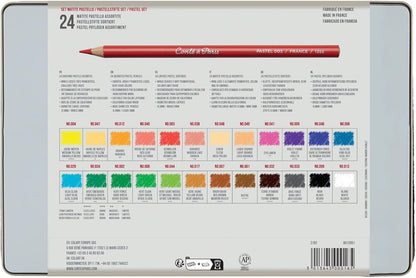 Conté à Paris Pastel Pencils with 24 Assorted Colors