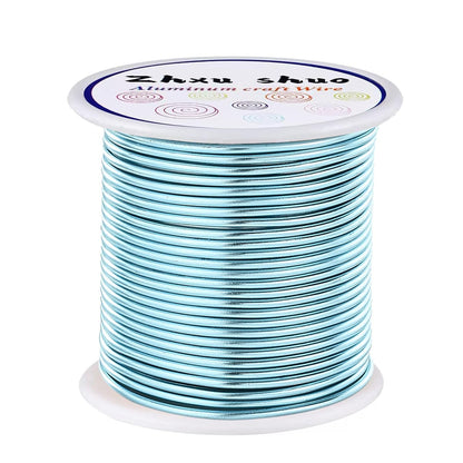 12 Gauge(2mm) Aluminum Wire 35 Yards Anodized Metal Wire for Bonsai Armature Crafting Sculpting Jewelry Craft Making Beading Floral (Ice Blue, 12 Gauge)