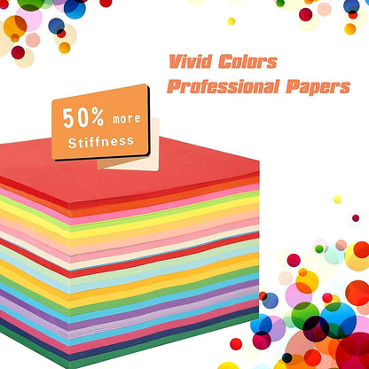 160 Sheets Origami Paper Double Sided for Arts & Crafts 20 Vivid Colors - 6 x 6 Inch Square Easy Fold Paper for Beginner - Crafty Corner